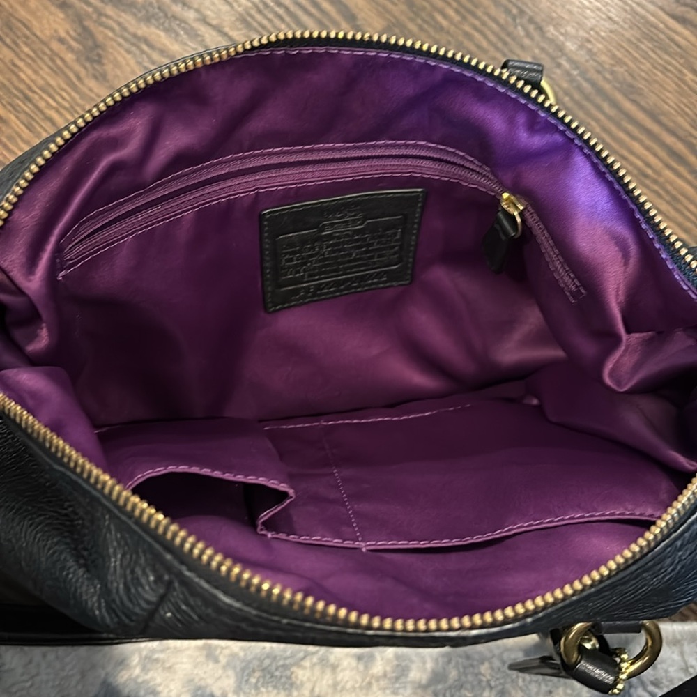 Black Coach Handbag - Picture 4 of 5